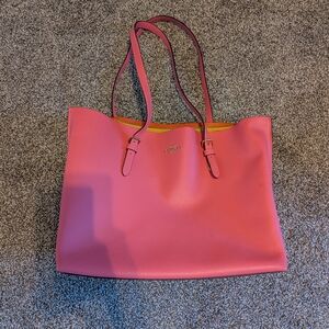Coach Pink Leather Tote Bag